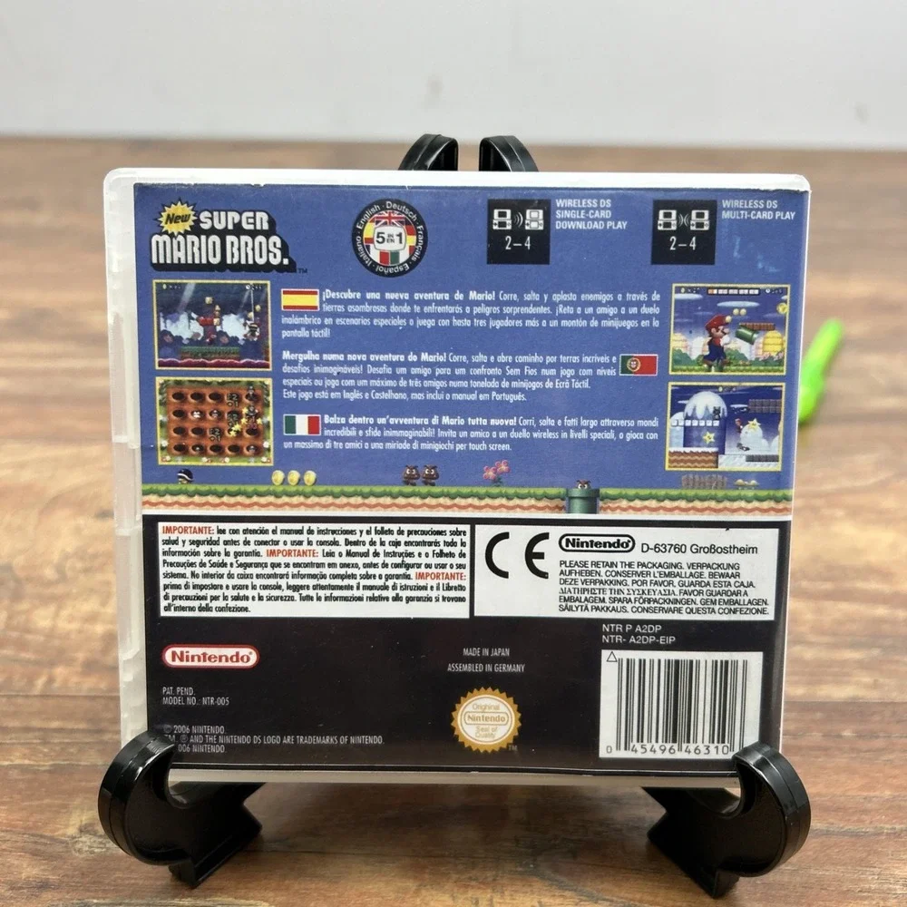 New Super Mario Bros Nintendo DS Original Multilingual Game Italian‎ + Manual*